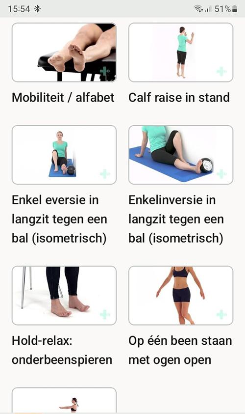 Online oefenprogramma Anterieur enkel impingement