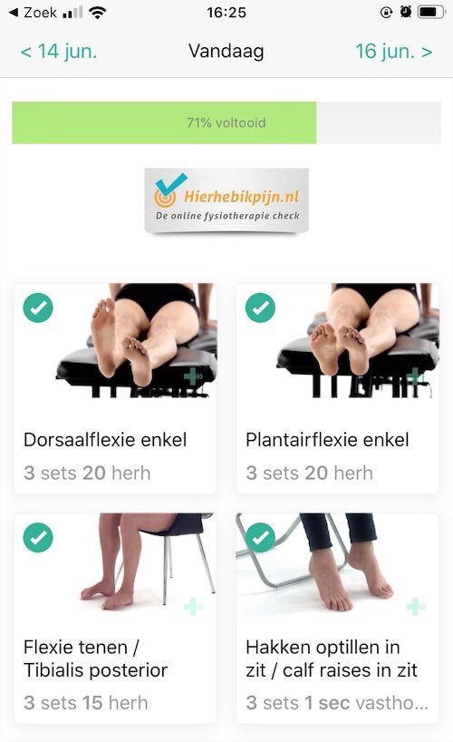Online oefenprogramma Buitenste enkelband letsel