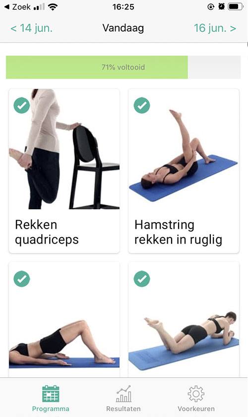 Online oefenprogramma Buitenste knieband letsel