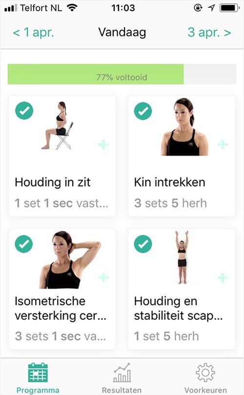 Online oefenprogramma Cervicaal houdingssyndroom