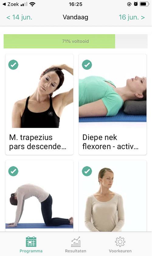 Online oefenprogramma Cervicogene hoofdpijn