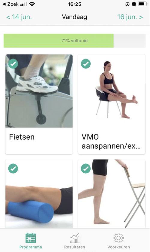 Online oefenprogramma Degeneratief meniscus letsel