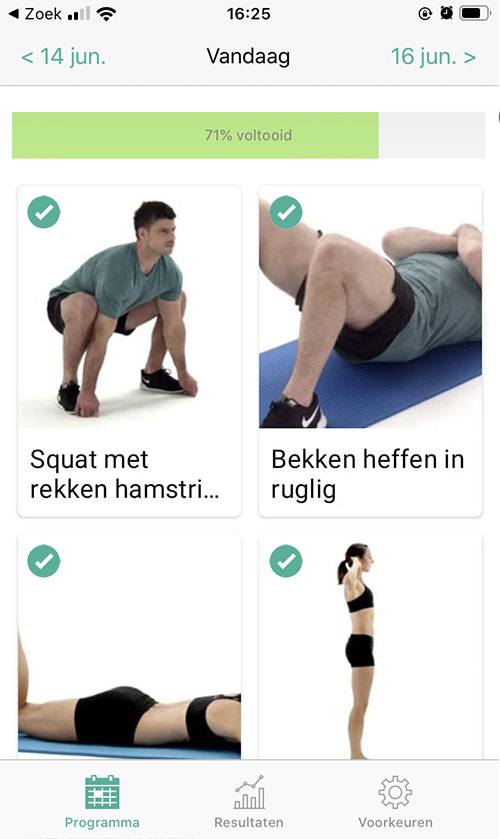 Online oefenprogramma Hamstring letsel