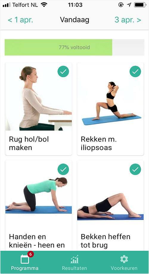 Online oefenprogramma Heup impingement