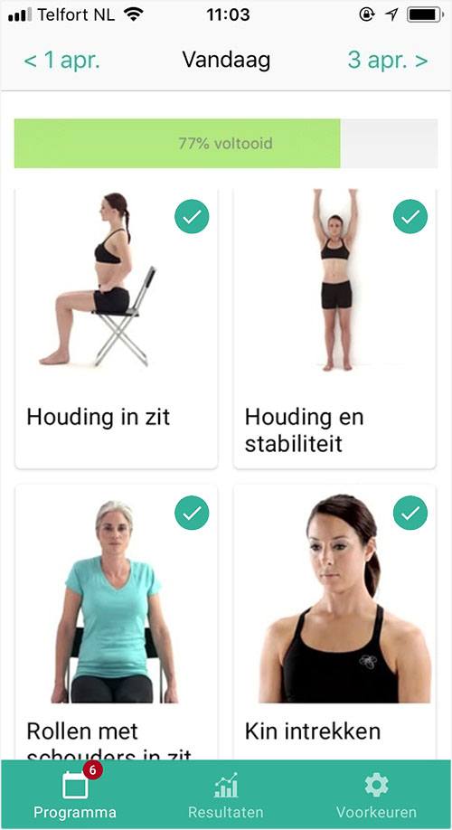 Online oefenprogramma KANS (klachten aan de arm nek en/of schouder)