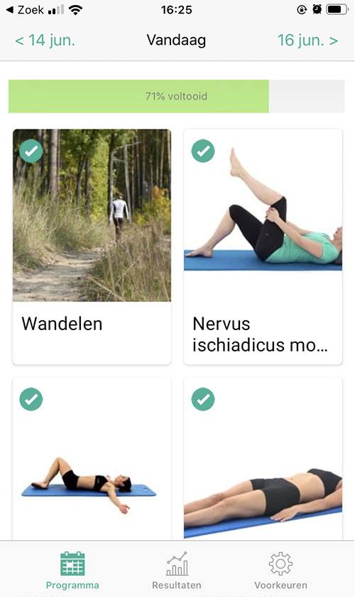 Online oefenprogramma Lumbosacraal radiculair syndroom (hernia)