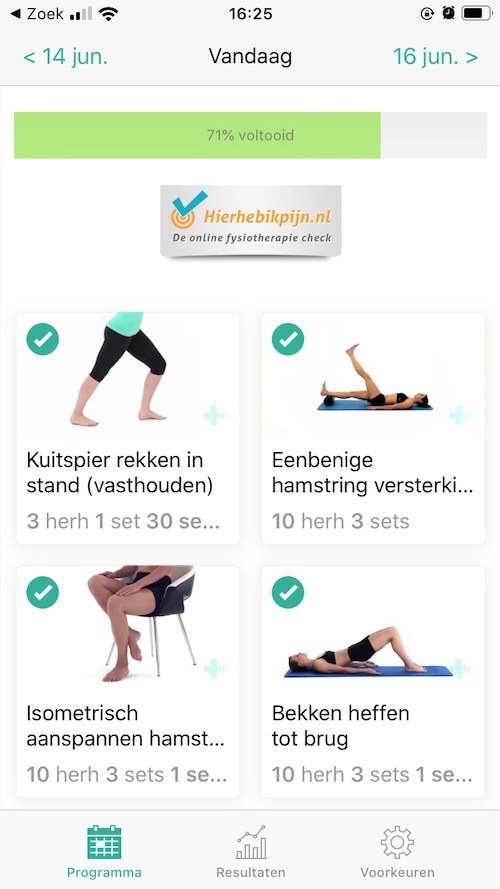 Online oefenprogramma Popliteus tendinitis