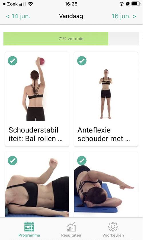 Online oefenprogramma Schouderinstabiliteit