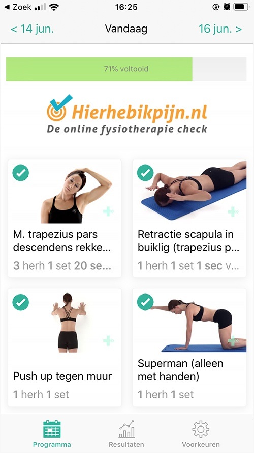 Online oefenprogramma Thoracic-outlet syndroom