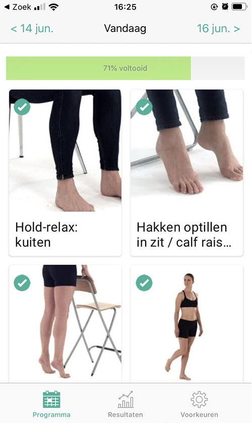 Online oefenprogramma Zweepslag van de kuit