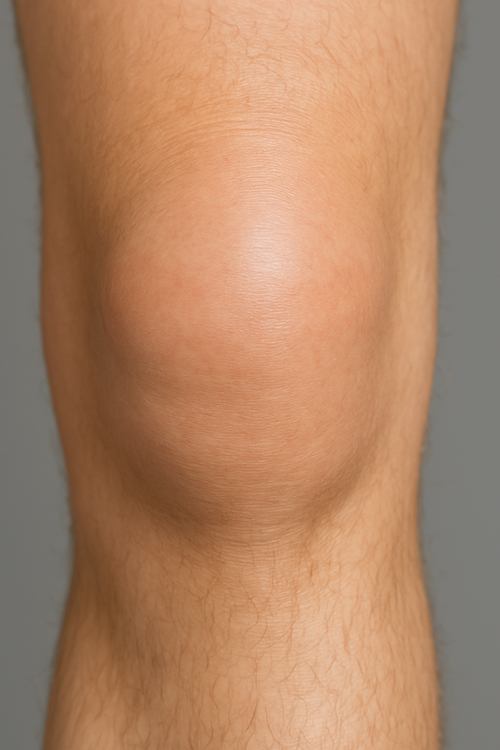Dikke knie zwelling vocht gewricht