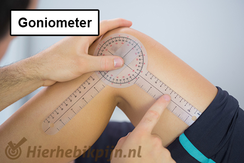 Goniometer gradenboog knie flexie buiging